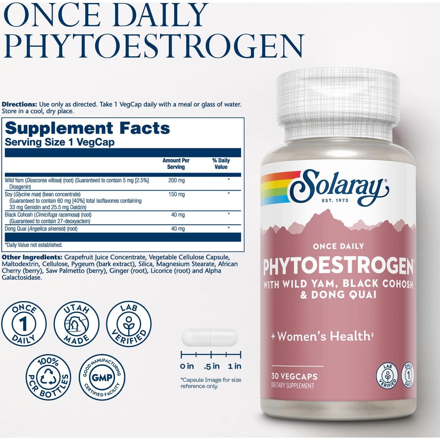 Suplemento Fitoadviento Solaray 30 VegCaps - Salud Mujer