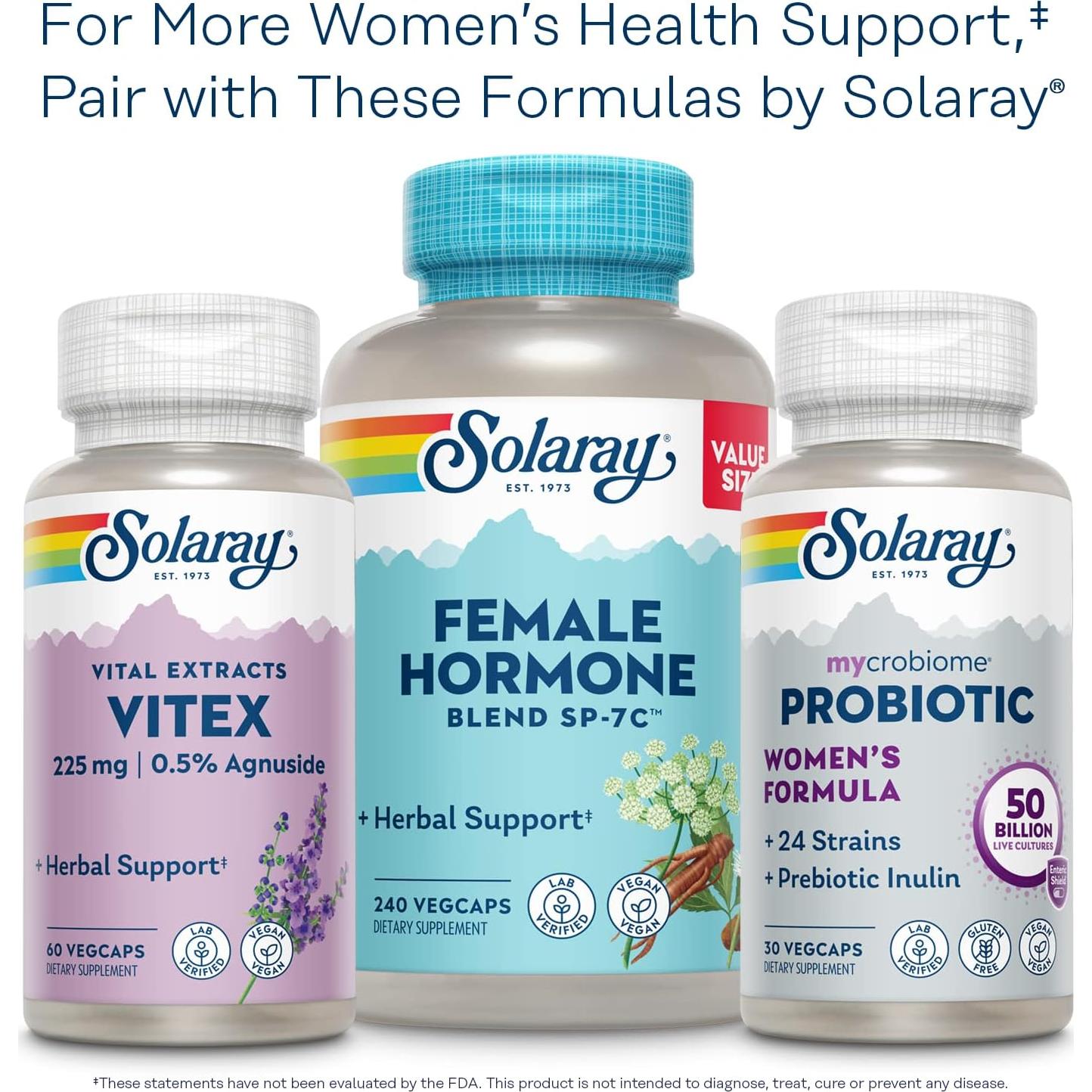 Suplemento Fitoadviento Solaray 30 VegCaps - Salud Mujer