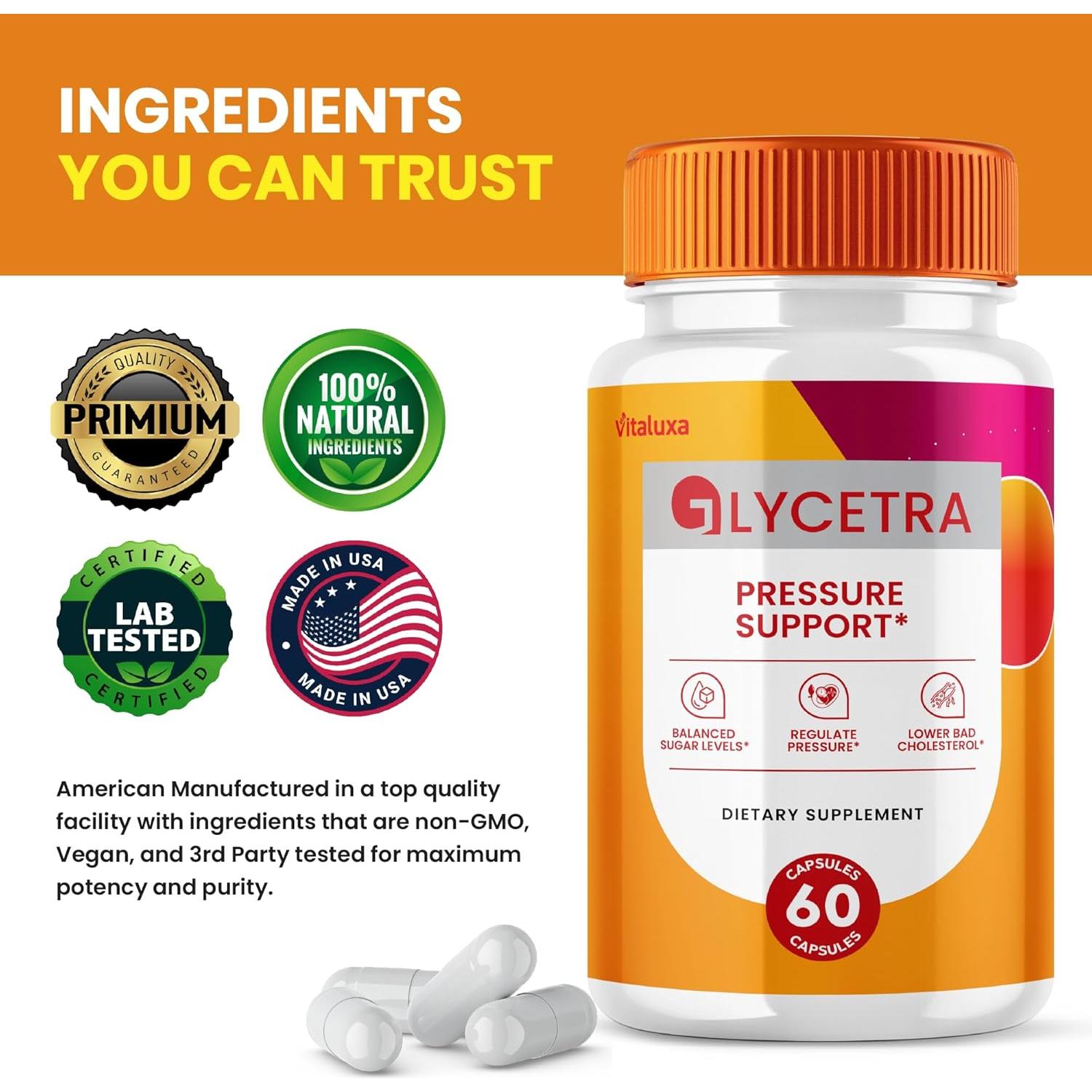 Cápsulas Glycetra 120 Ct - Suplemento Natural de Energía