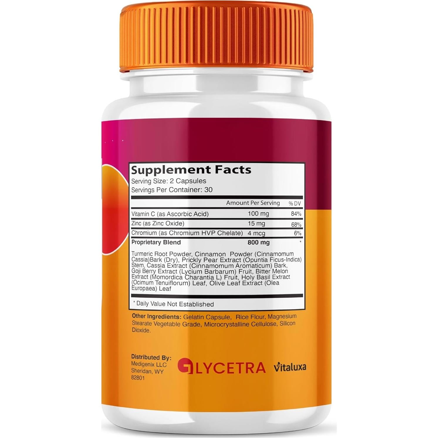 Cápsulas Glycetra 120 Ct - Suplemento Natural de Energía