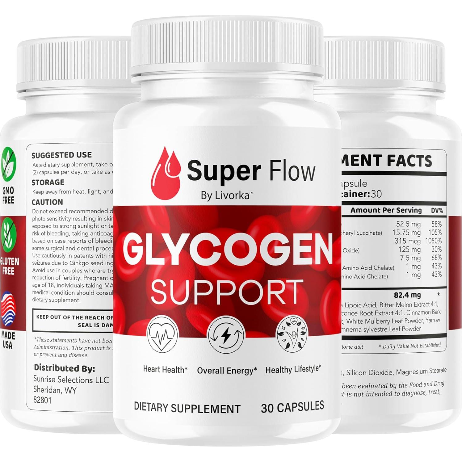 Cápsulas de Glucógeno SuperFlow - 30 Unidades Veganas