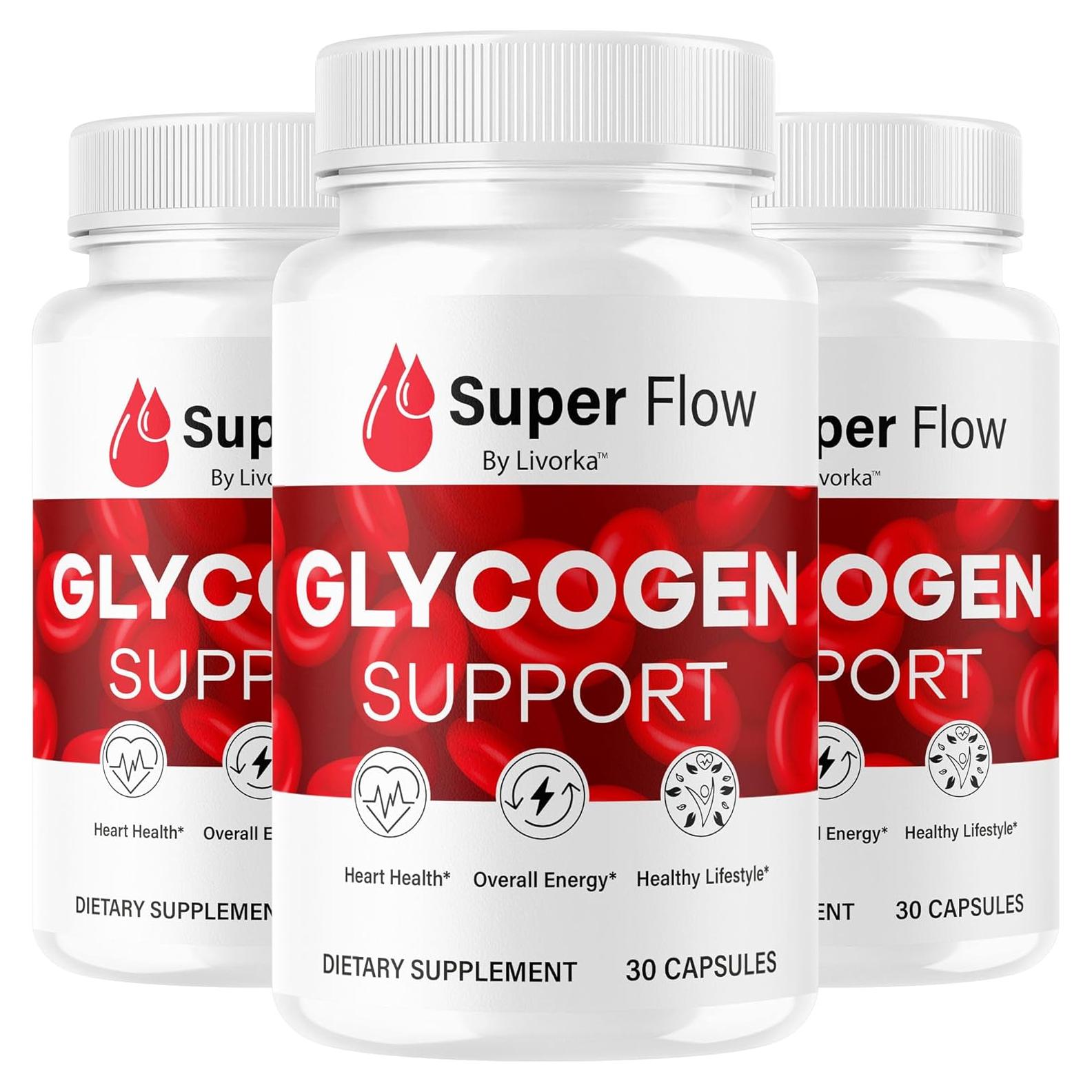 SuperFlow Glucógeno - 90 Cápsulas Veganas para 3 Meses