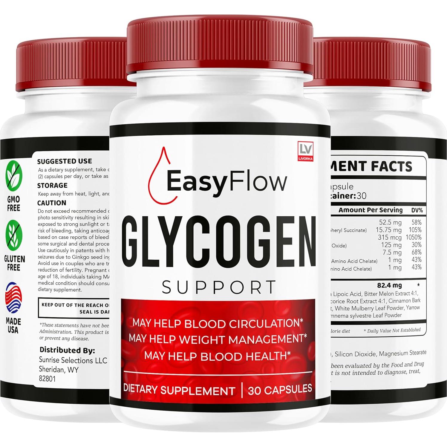 Suplemento de Glucógeno Easy Flow - 30 Cápsulas Veganas