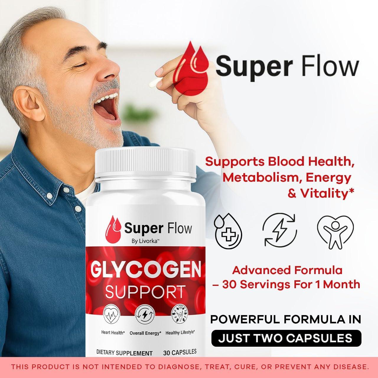 SuperFlow Glucógeno - 150 Cápsulas Veganas para Bienestar