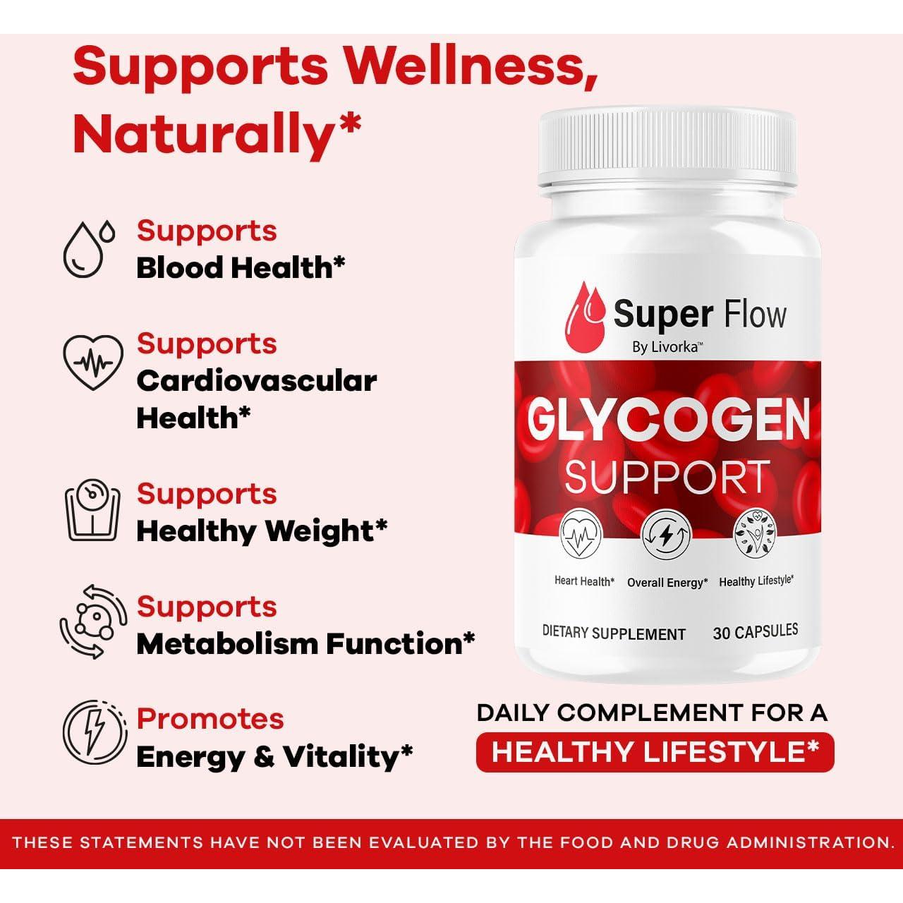 SuperFlow Glucógeno - 150 Cápsulas Veganas para Bienestar