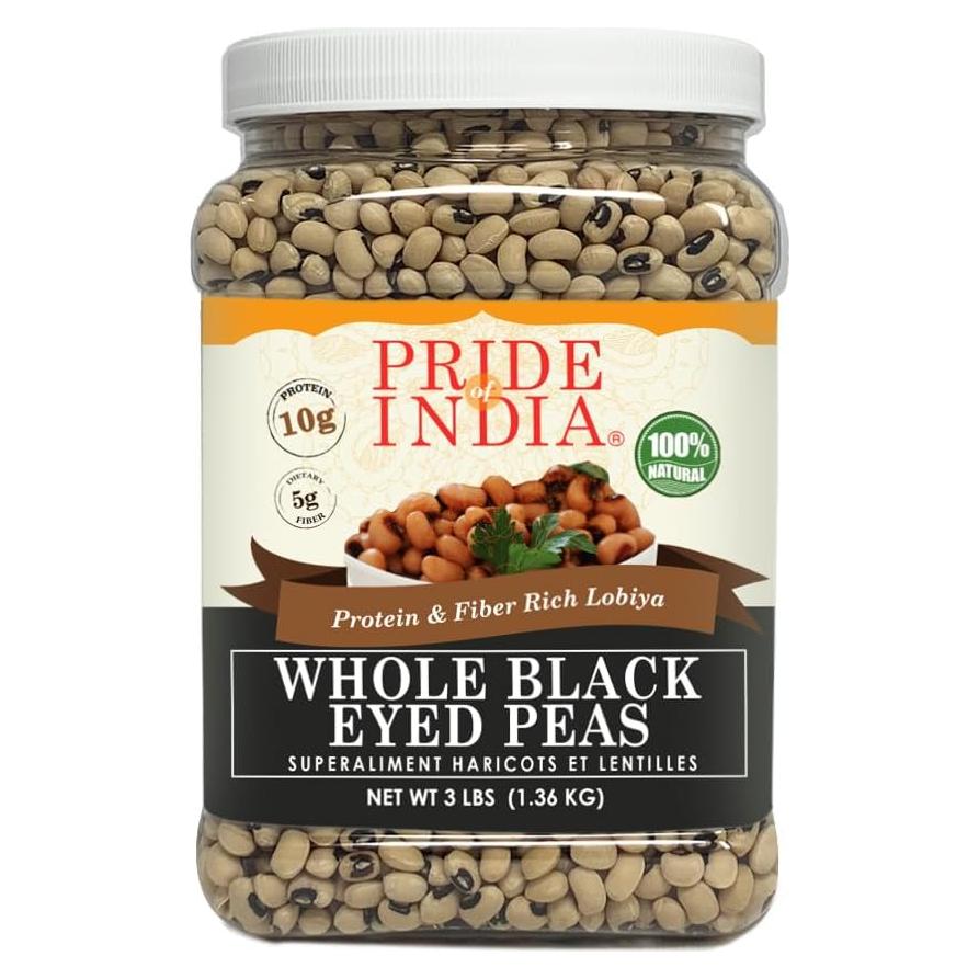 Guisantes Negros Enteros Orgullo de India - 1.36 kg, Ricos en Proteínas