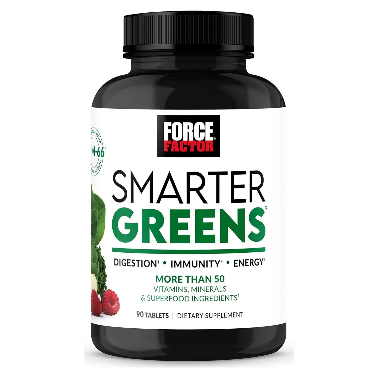 Tabletas Smarter Greens Force Factor 90 Tabletas Suplemento