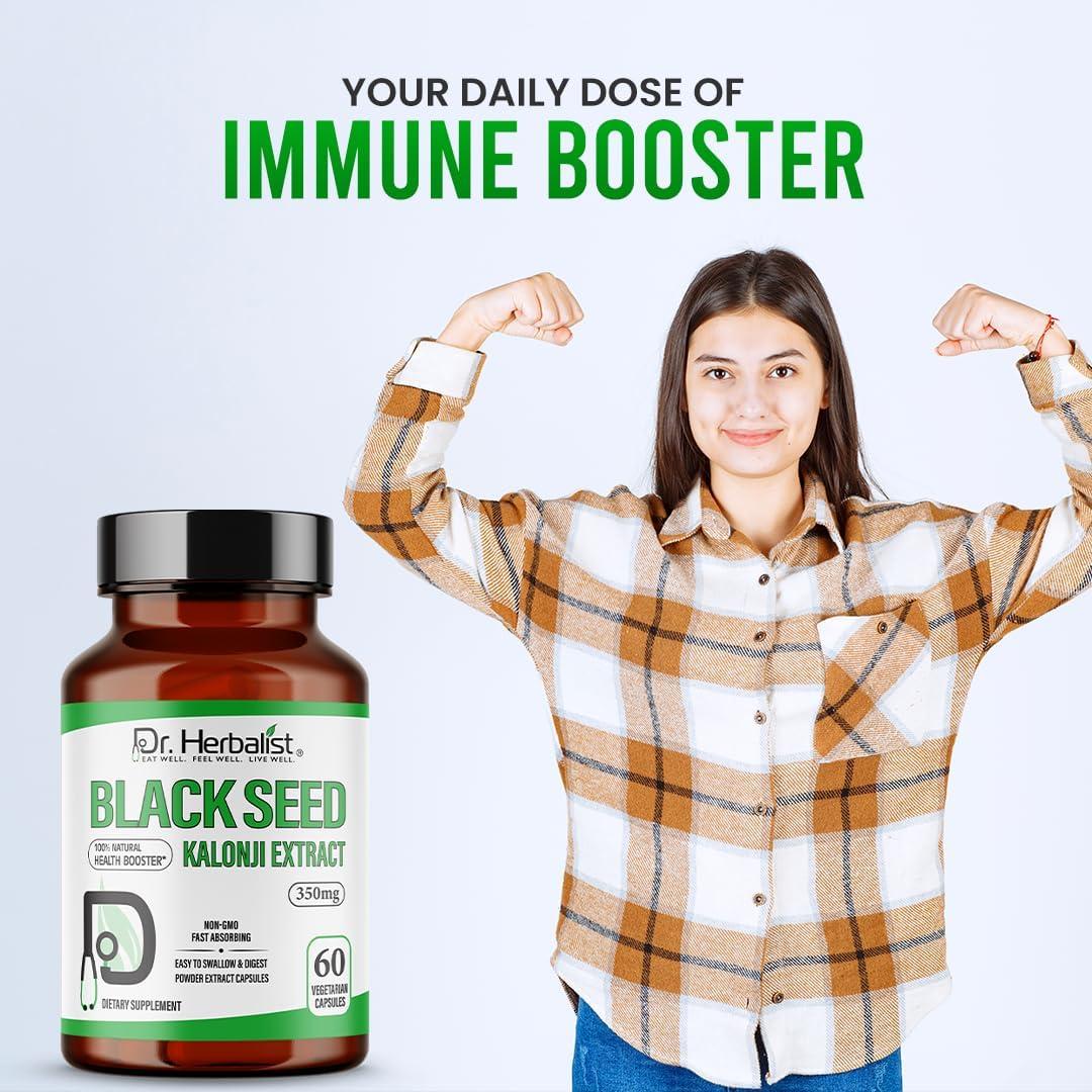 Extracto de Semilla Negra Dr. HERBALIST 350mg - 60 Cápsulas Veganas