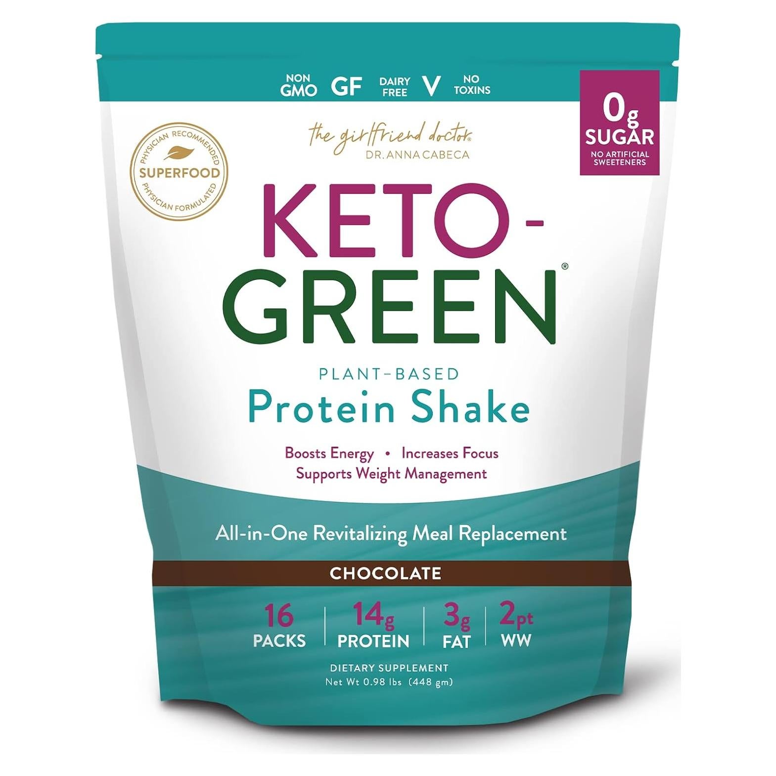 Batido de Proteína Vegana Keto Verde VIDAPURA - 16 Porciones
