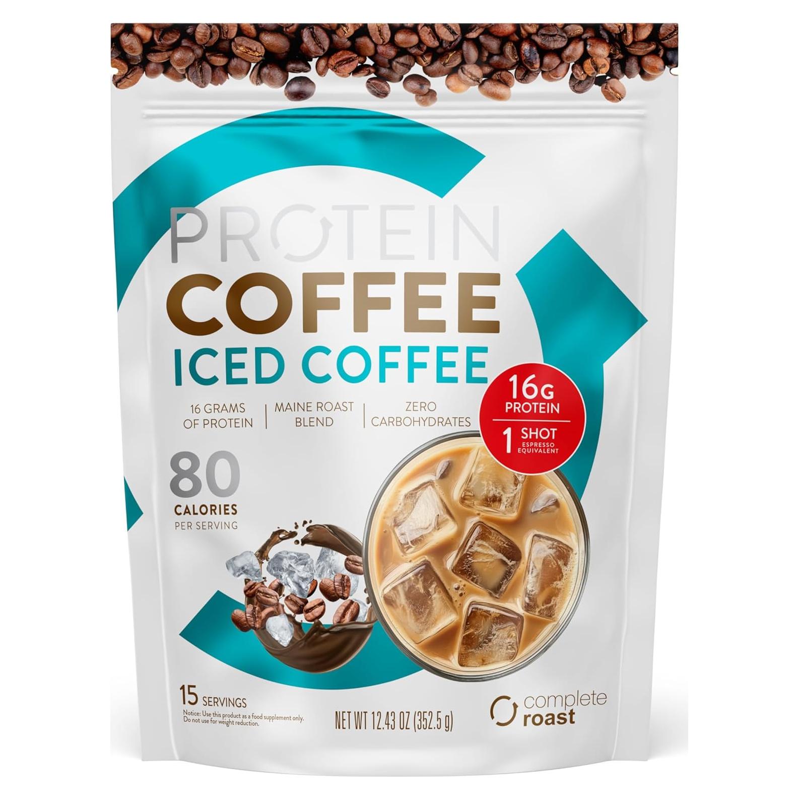 Café Helado Proteico Maine Roast 360 g - 16 g Proteína, 0 g Azúcar
