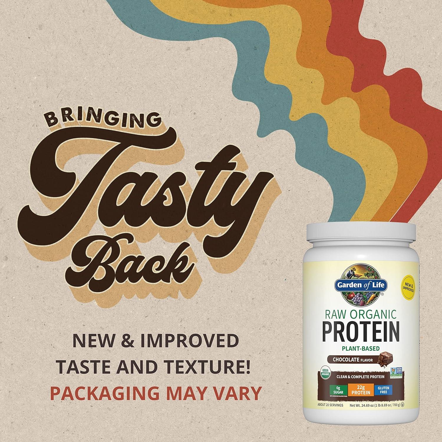 Proteína Orgánica Cruda Jardín de Vida Vainilla 680g - 22g Proteína Vegetal