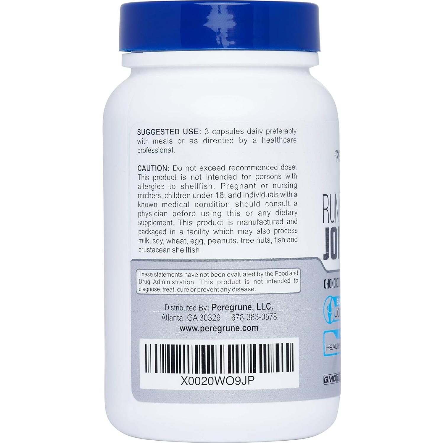 Suplemento Articular Peregrune - Glucosamina, Condroitina, MSM - 90 Cápsulas