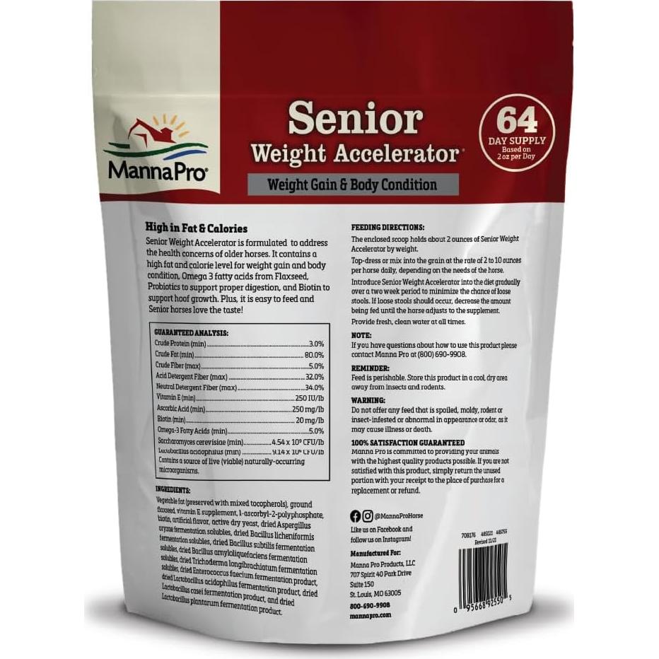 Suplemento Acelerador de Peso Manna Pro Senior 3.63 kg