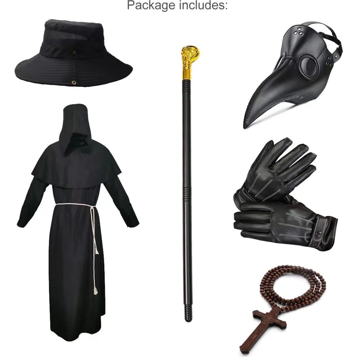 Disfraz de Doctor de la Plaga Nicexx 6 en 1 para Adultos