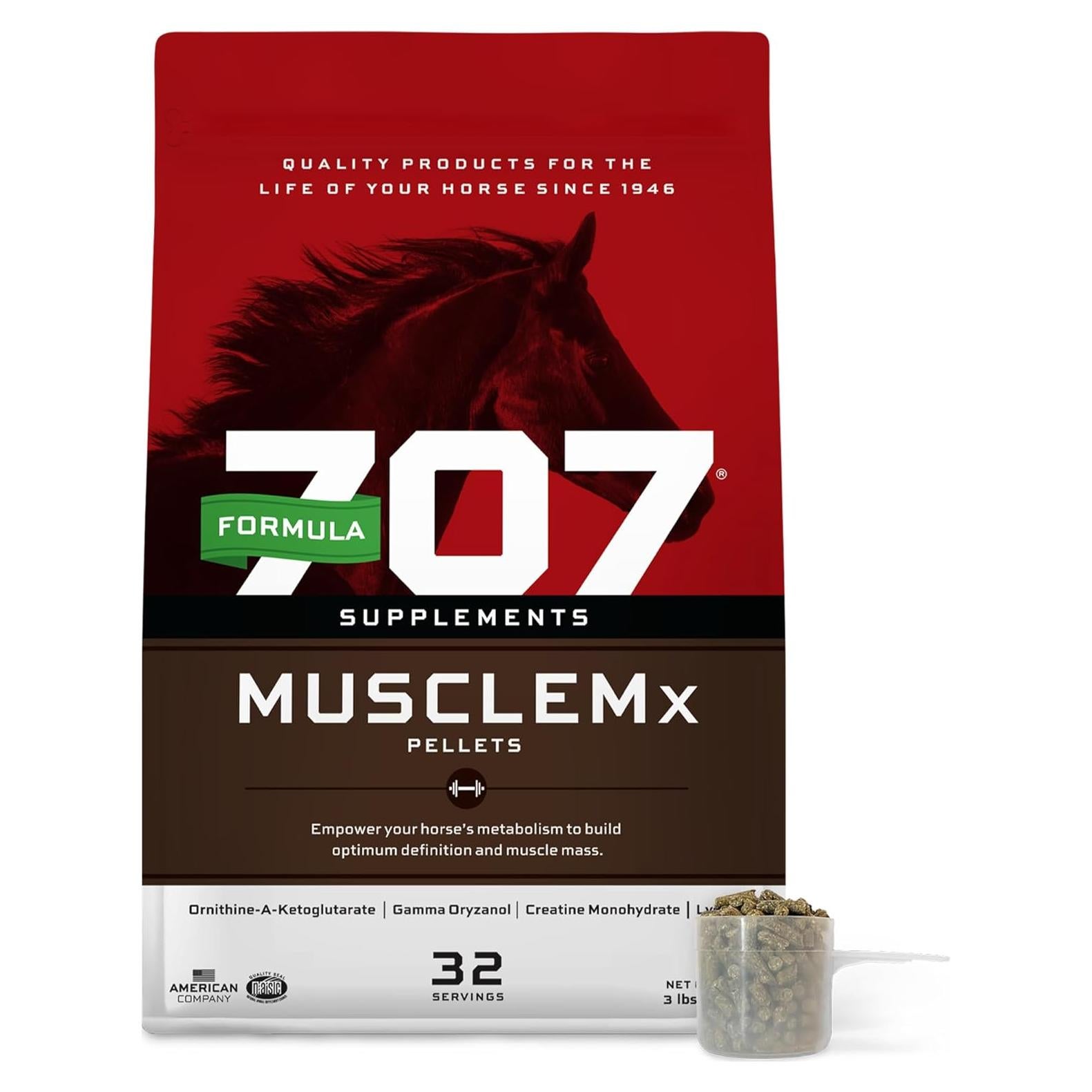 Suplemento Equino Formula 707 MuscleMx 1.36 kg - Acondicionador Muscular