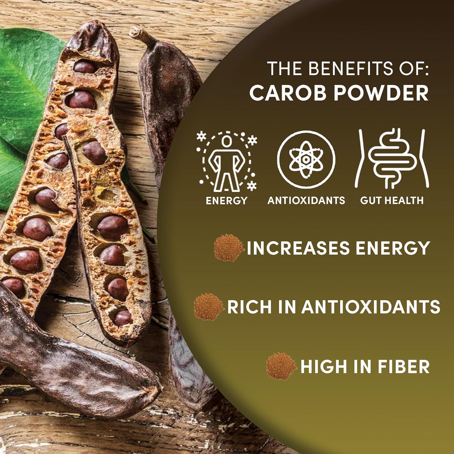 Polvo de Algarrobo Orgánico Worldwide Botanicals 454 g Tostado Medio