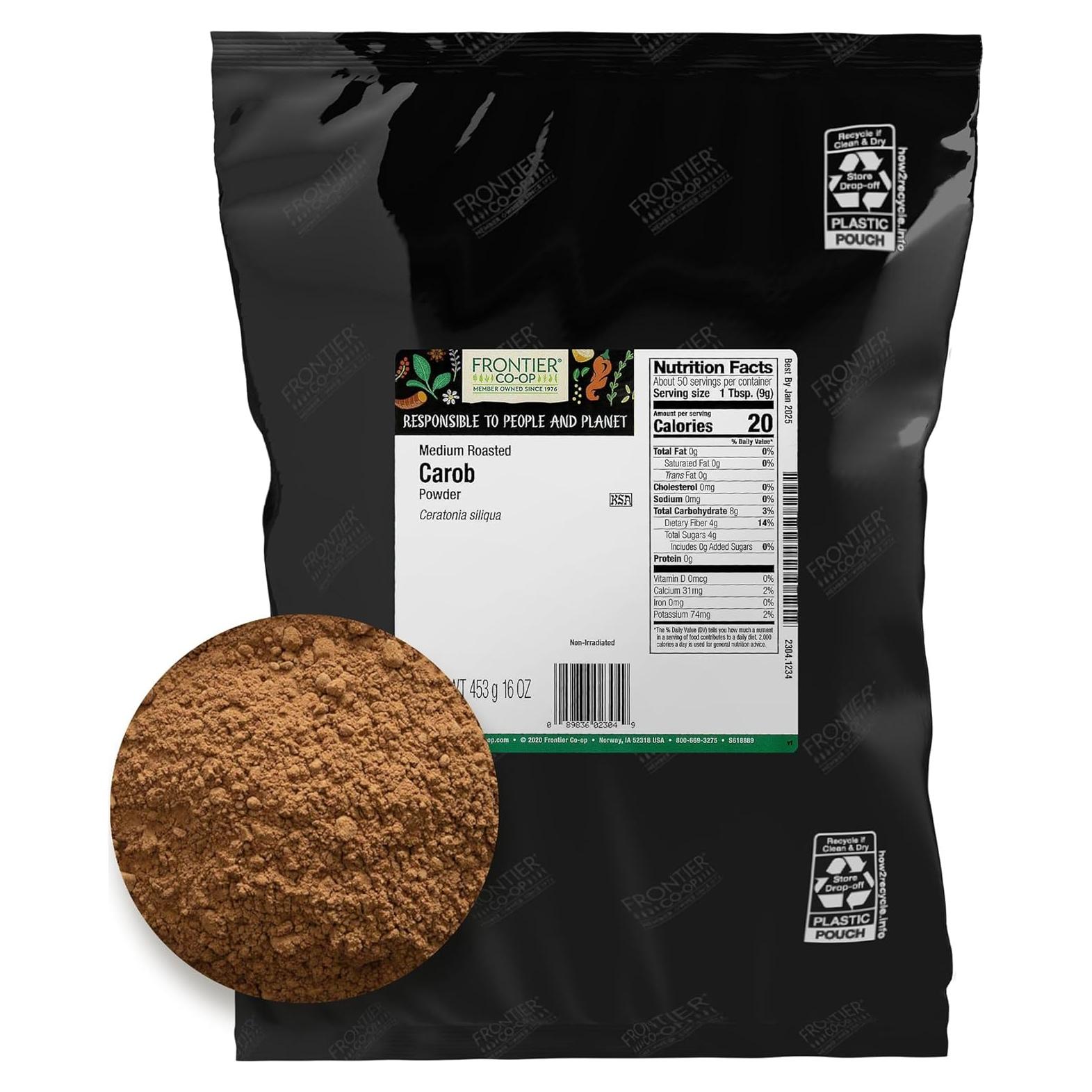 Polvo de Algarrobo Molido Frontier Co-op 453g Sin Cafeína