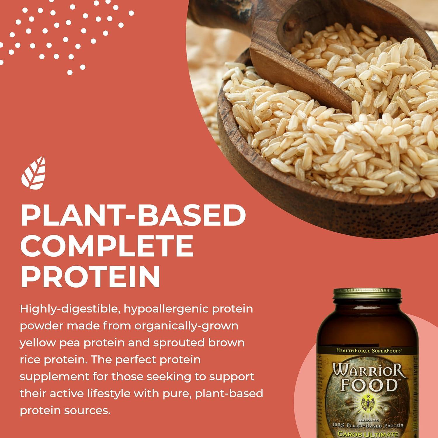 Proteína en Polvo HealthForce Warrior Food 500g Sabor Algarrobo