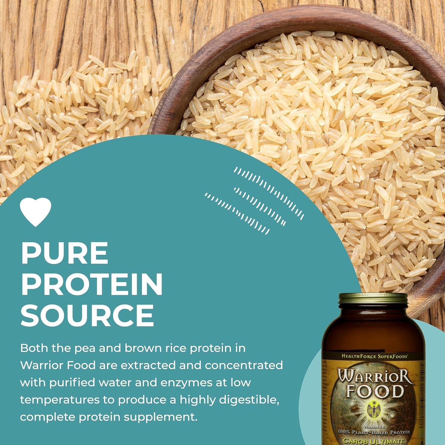 Proteína en Polvo HealthForce Warrior Food 500g Sabor Algarrobo