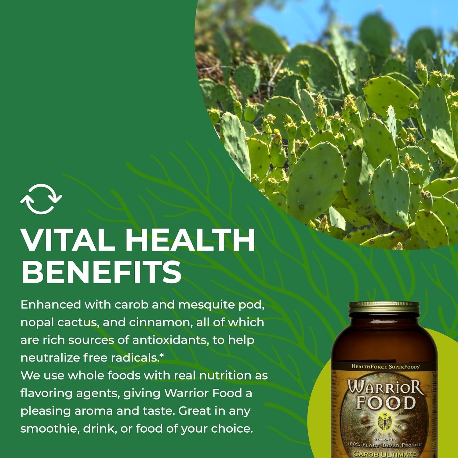 Proteína en Polvo HealthForce Warrior Food 500g Sabor Algarrobo