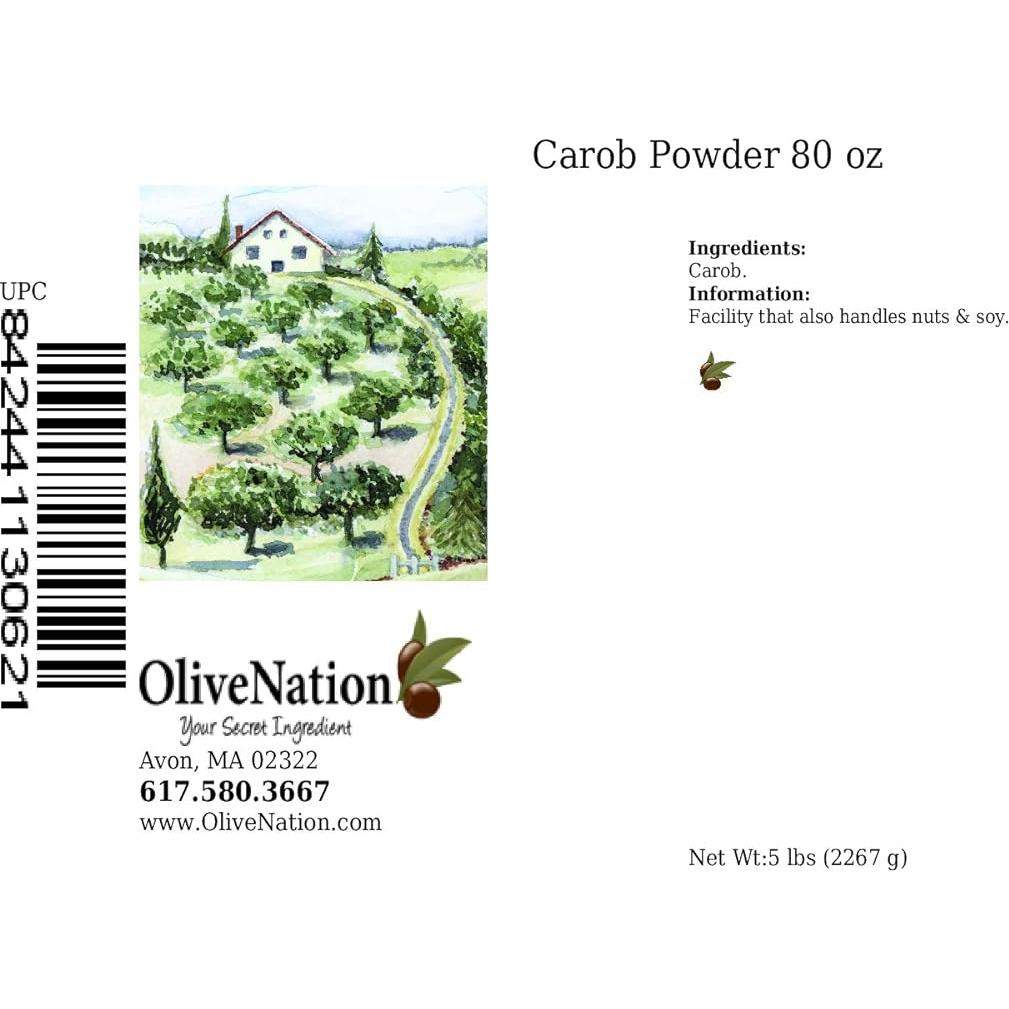 Polvo de Algarrobo OliveNation 2267g - Alternativa Dulce al Cacao