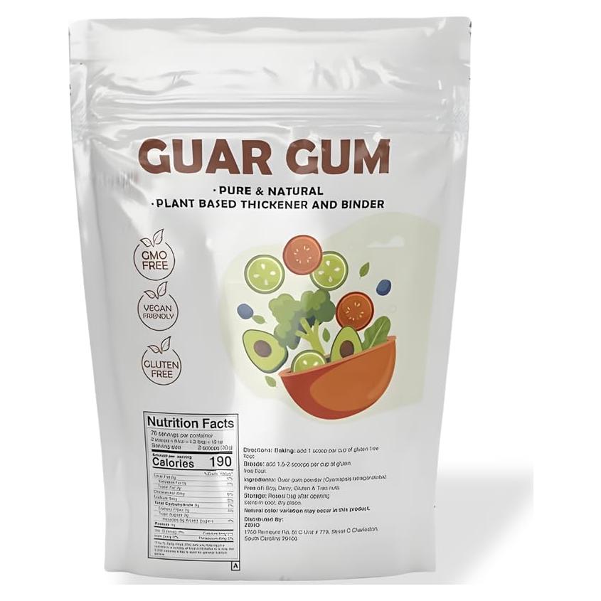 Polvo de Goma Guar ZEHO 4.54 kg - Aglutinante Natural Vegano