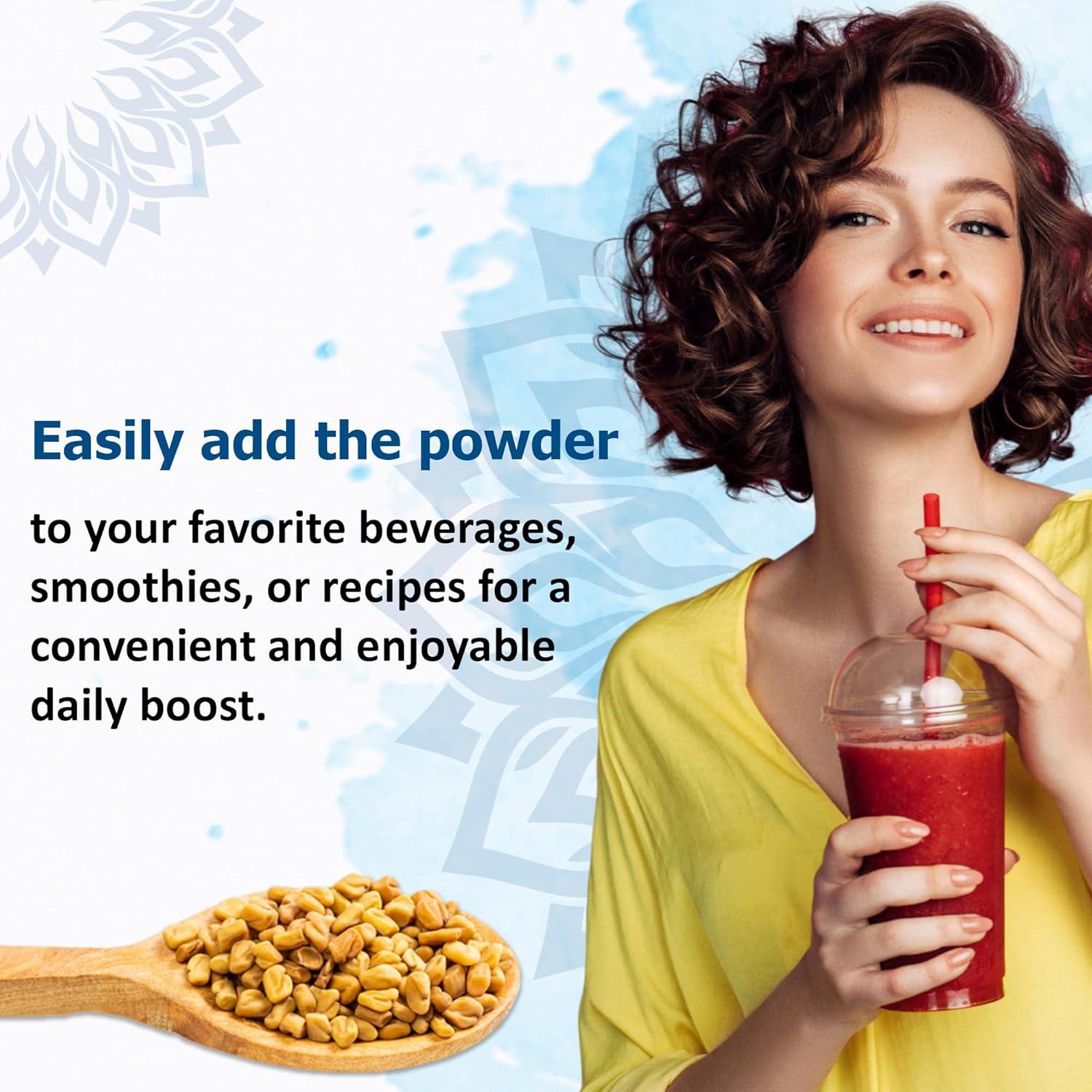 Reddy Naturals Fenu Fiber - Polvo de Fenogreco 120 g - Suplemento Natural