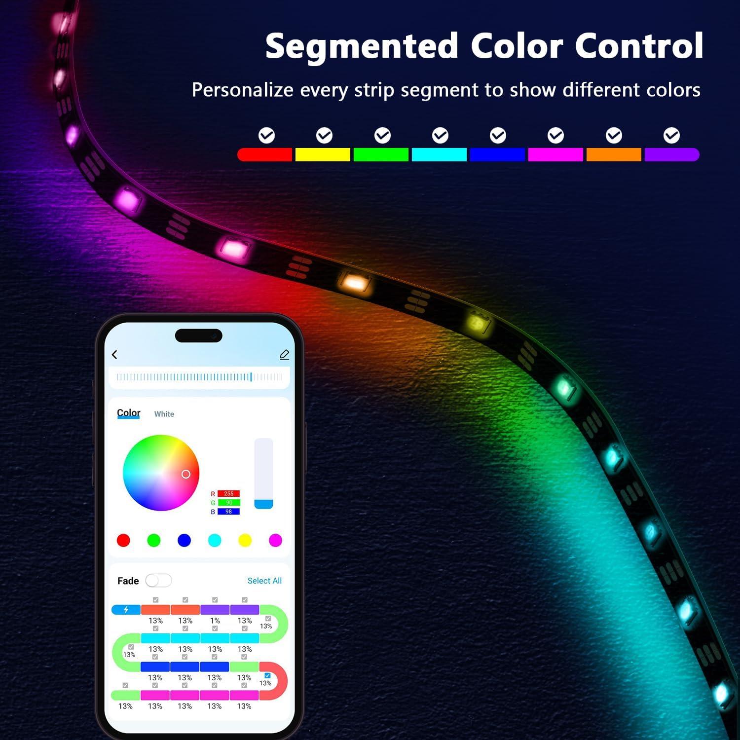 Tiras LED Inteligentes RGB Phopollo 5m Control APP Bluetooth