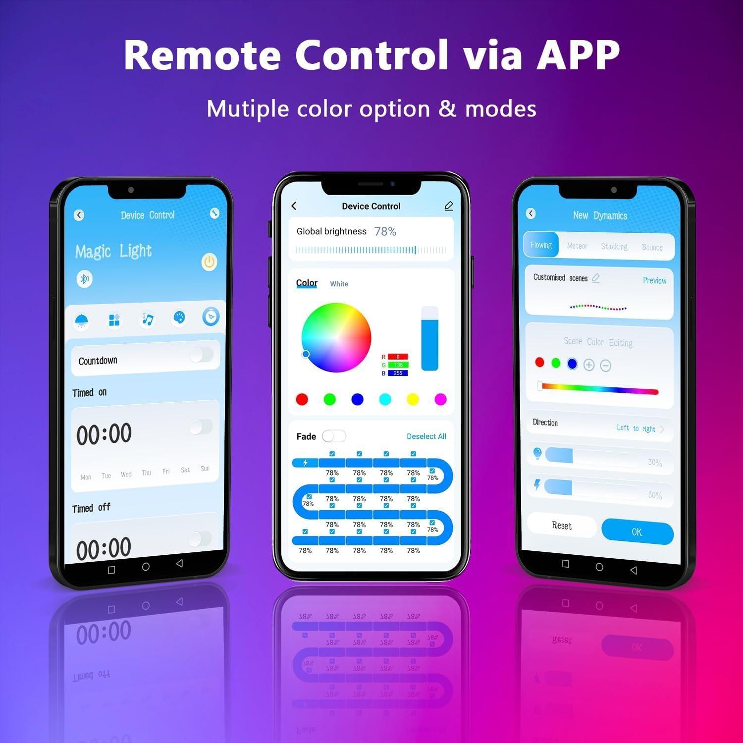 Tiras LED Inteligentes RGB Phopollo 5m Control APP Bluetooth