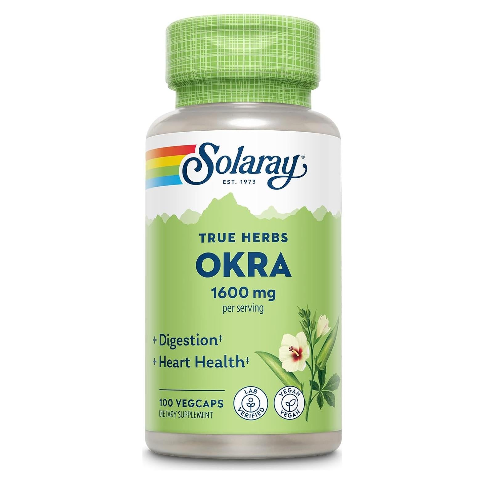 Suplemento de Fruto de Okra Solaray 1600 mg - 25 Porciones