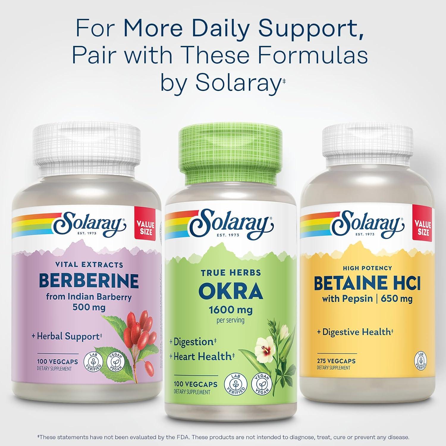 Suplemento de Fruto de Okra Solaray 1600 mg - 25 Porciones