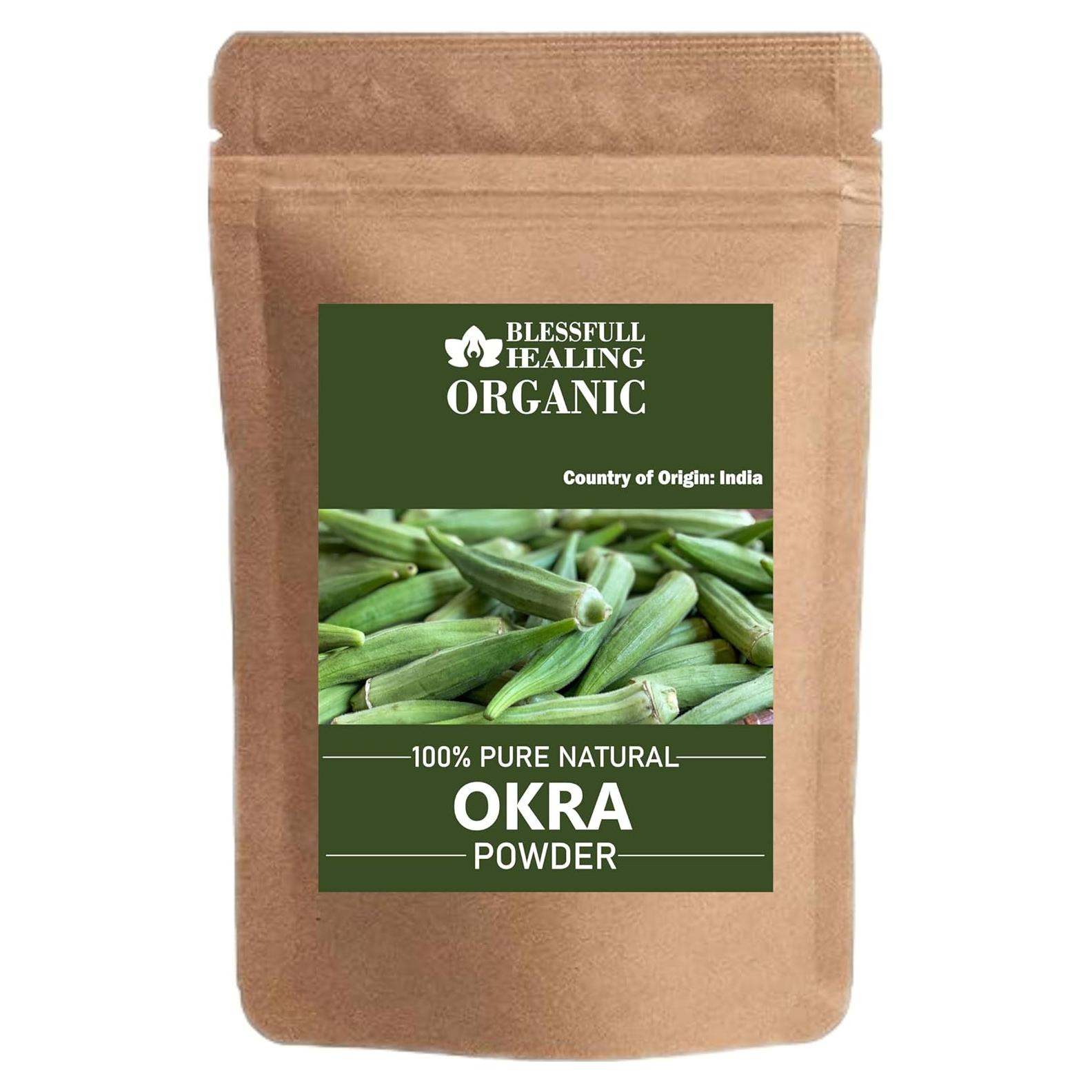 Polvo de Okra Orgánico 100% Puro Blessfull Healing 200g