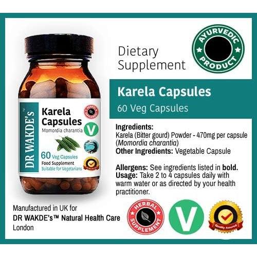 Cápsulas de Karela DR WAKDE 60 Veganas 500mg Suplemento Natural
