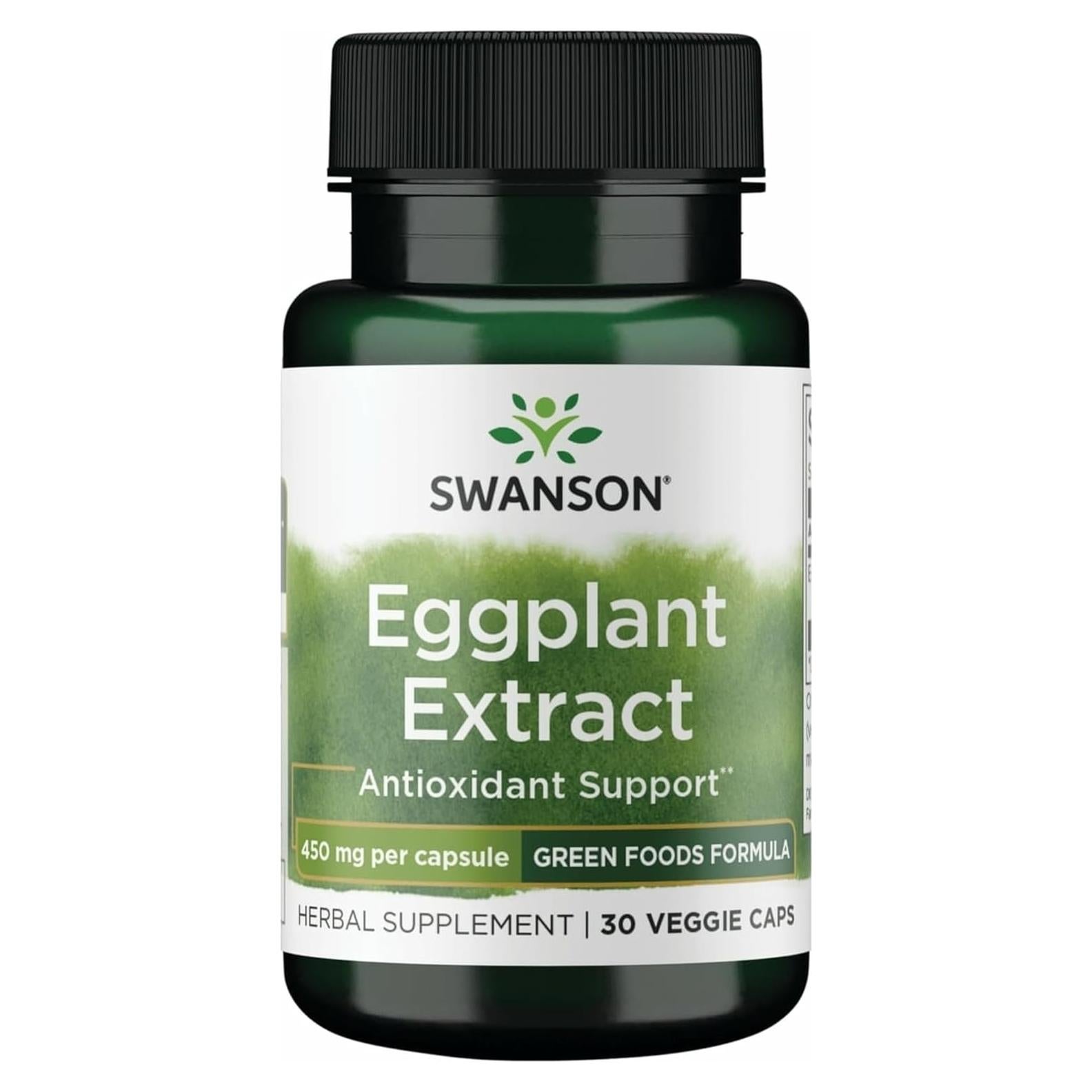 Extracto de Berenjena Swanson 20:1 450 mg 30 Cápsulas Veganas