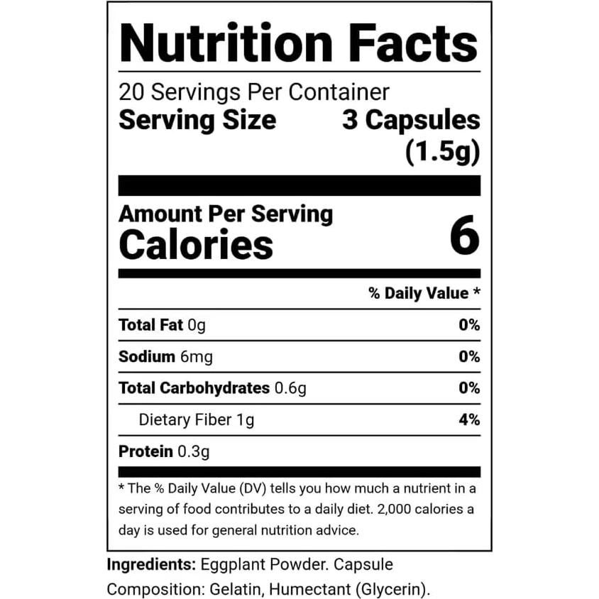Cápsulas de Berenjena Ninho Verde 500mg - 60 Unidades - Vegano