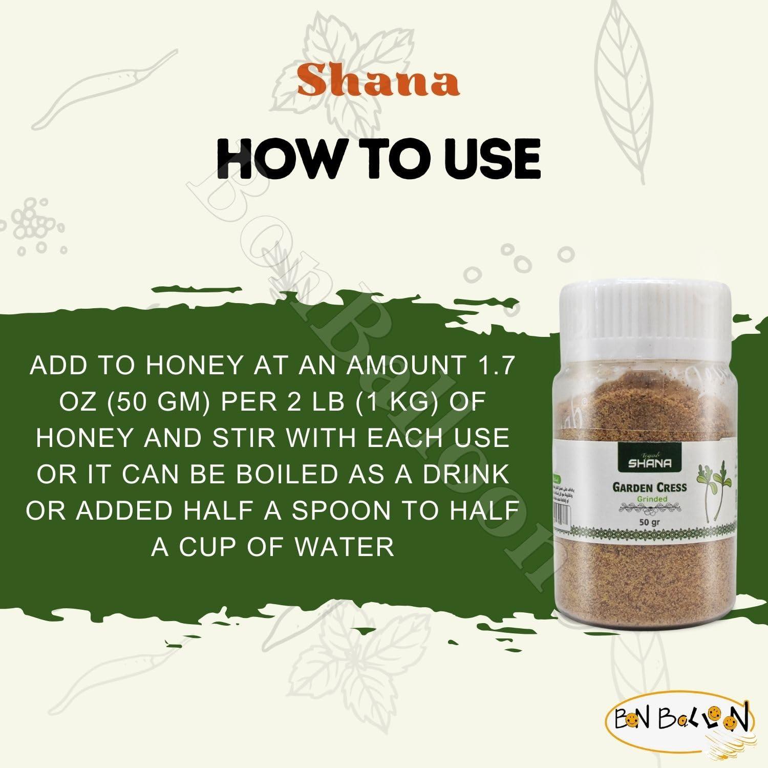 Polvo de Berro Shana Garden 50g - Hierbas Naturales Halal