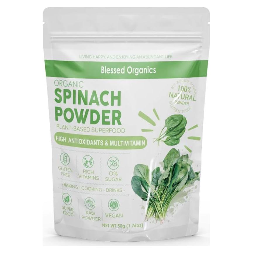 Polvo de Espinaca Pura 50g - Superalimento Orgánico Vegano