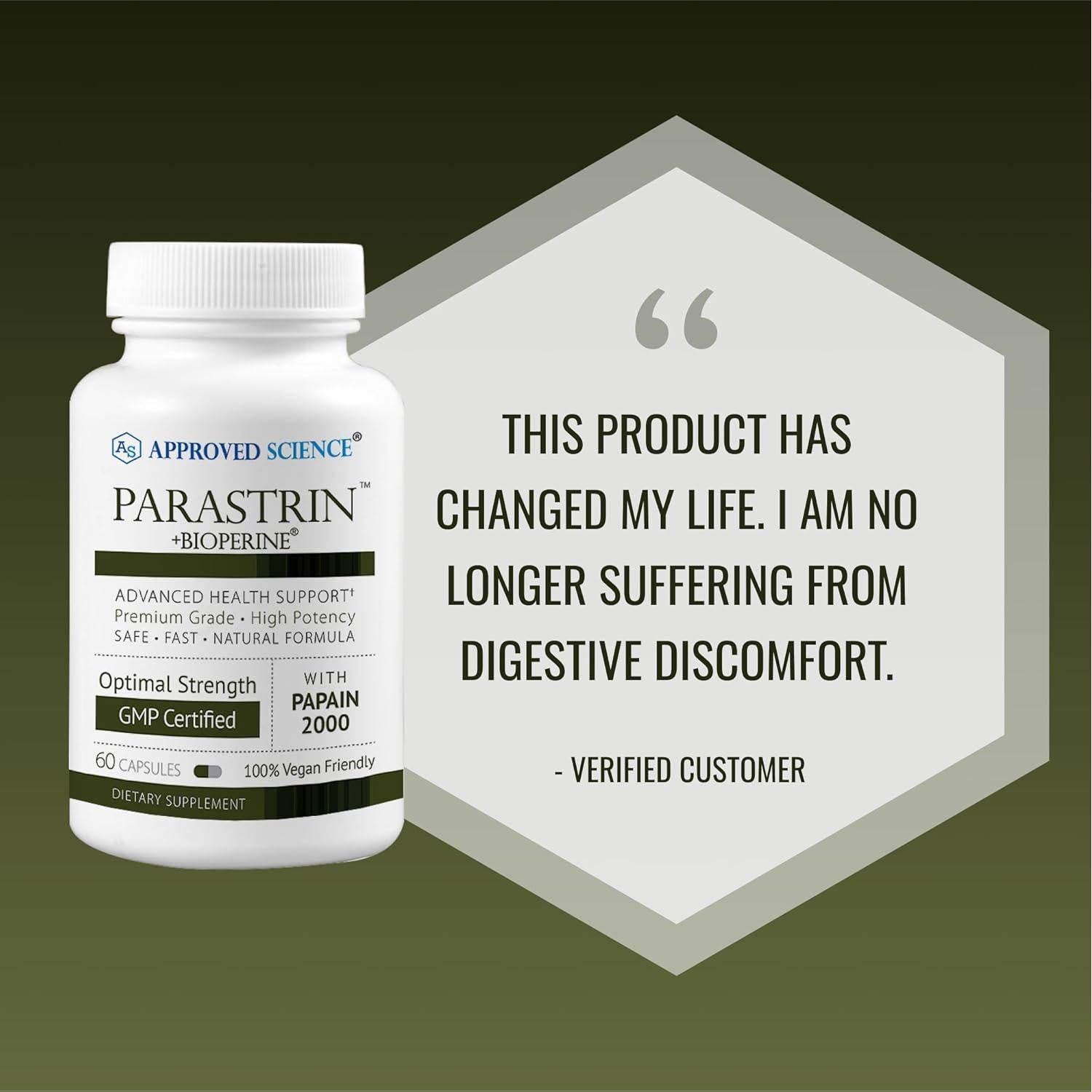 Cápsulas Parastrin Ciencia Aprobada - 60 Unidades - Vegano