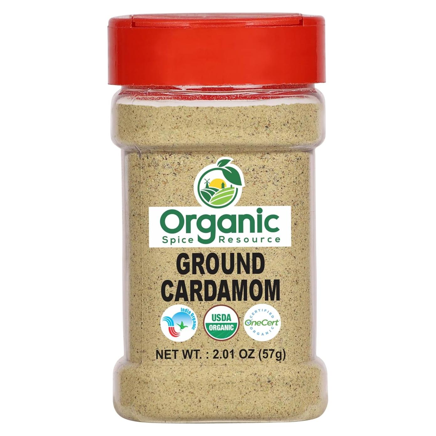 Cardamomo Orgánico Molido 57 g - Vegano y No OGM