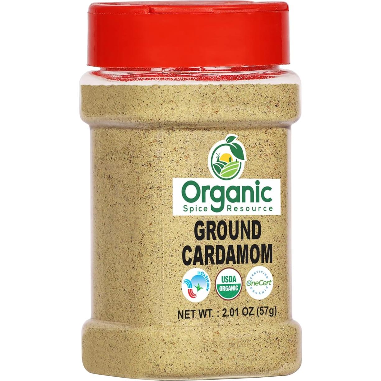 Cardamomo Orgánico Molido 57 g - Vegano y No OGM