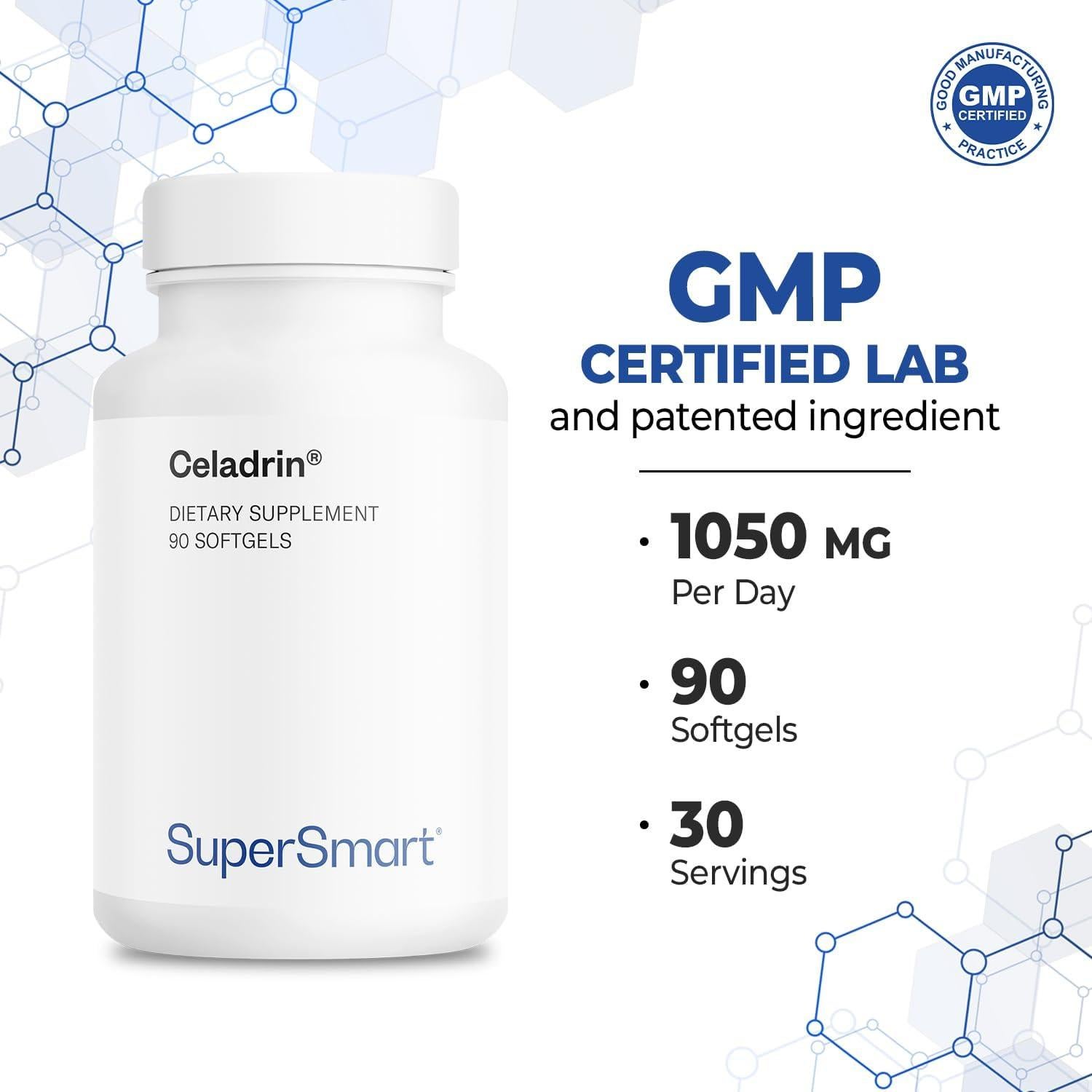 Suplemento Celadrin 1050mg - Supersmart - 90 Cápsulas Blandas