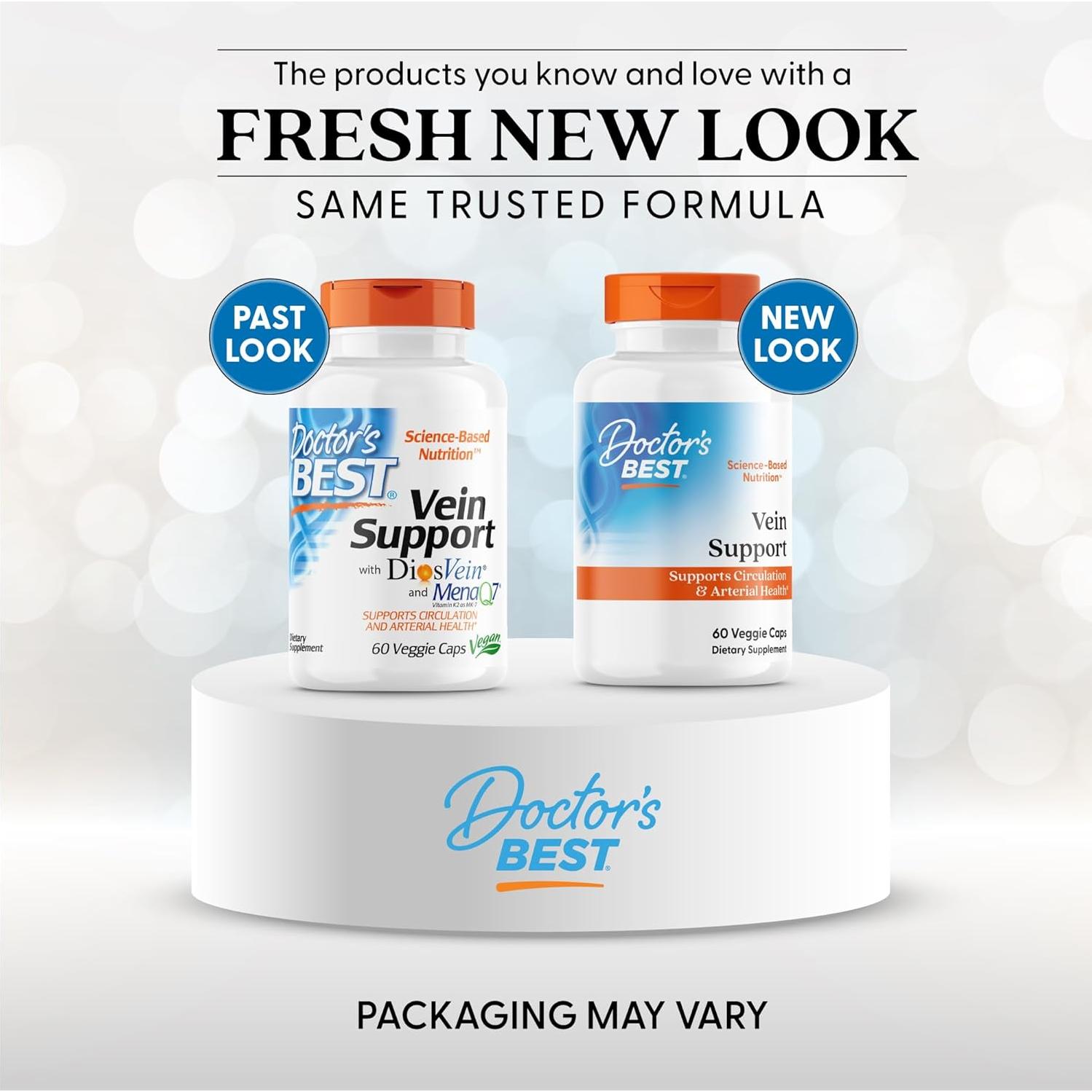 Soporte de Venas Doctor's Best 60 Cápsulas Veganas - Circulación Saludable