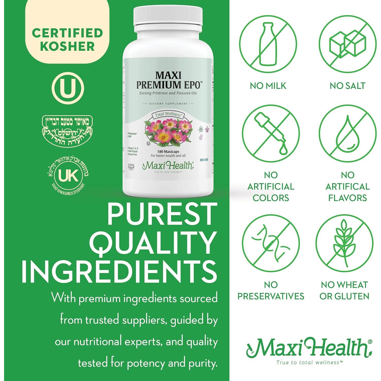 Maxi Salud Aceite de Onagra y Semillas de Lino 180 Cápsulas