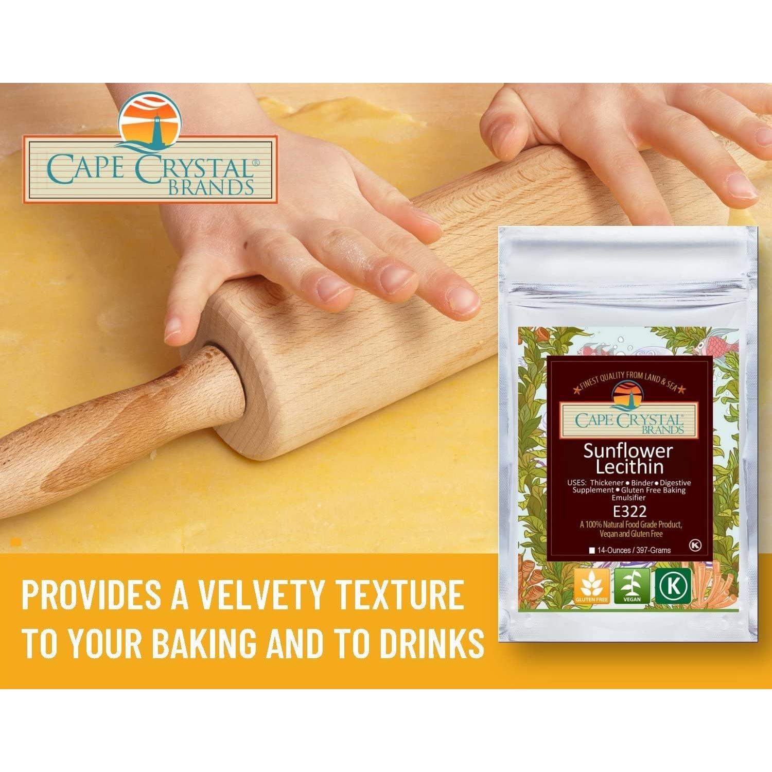Polvo de Lecitina de Girasol Cape Crystal 226.8 g - Vegano y Sin Gluten