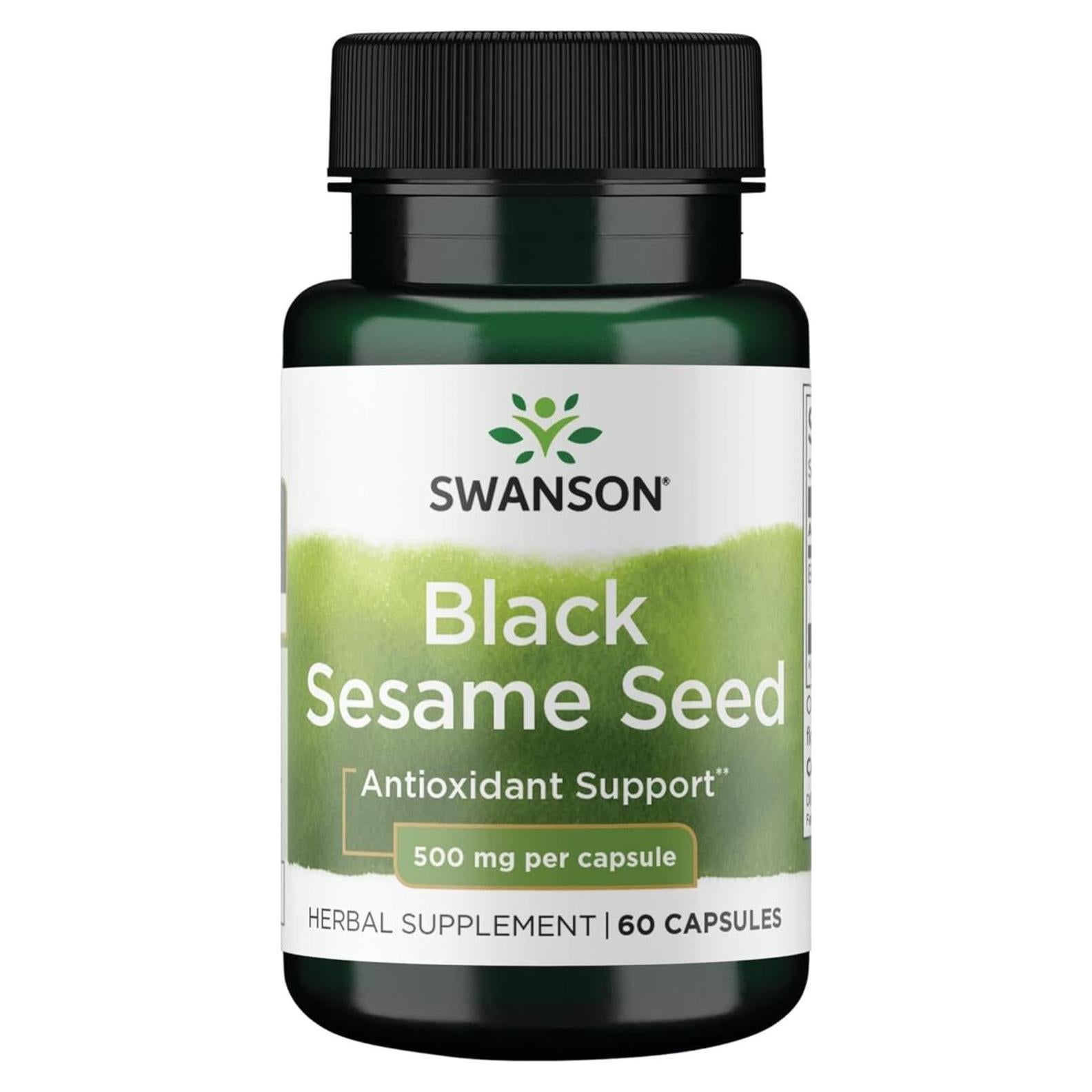 Semilla de Sésamo Negro Swanson 500 mg 60 Cápsulas