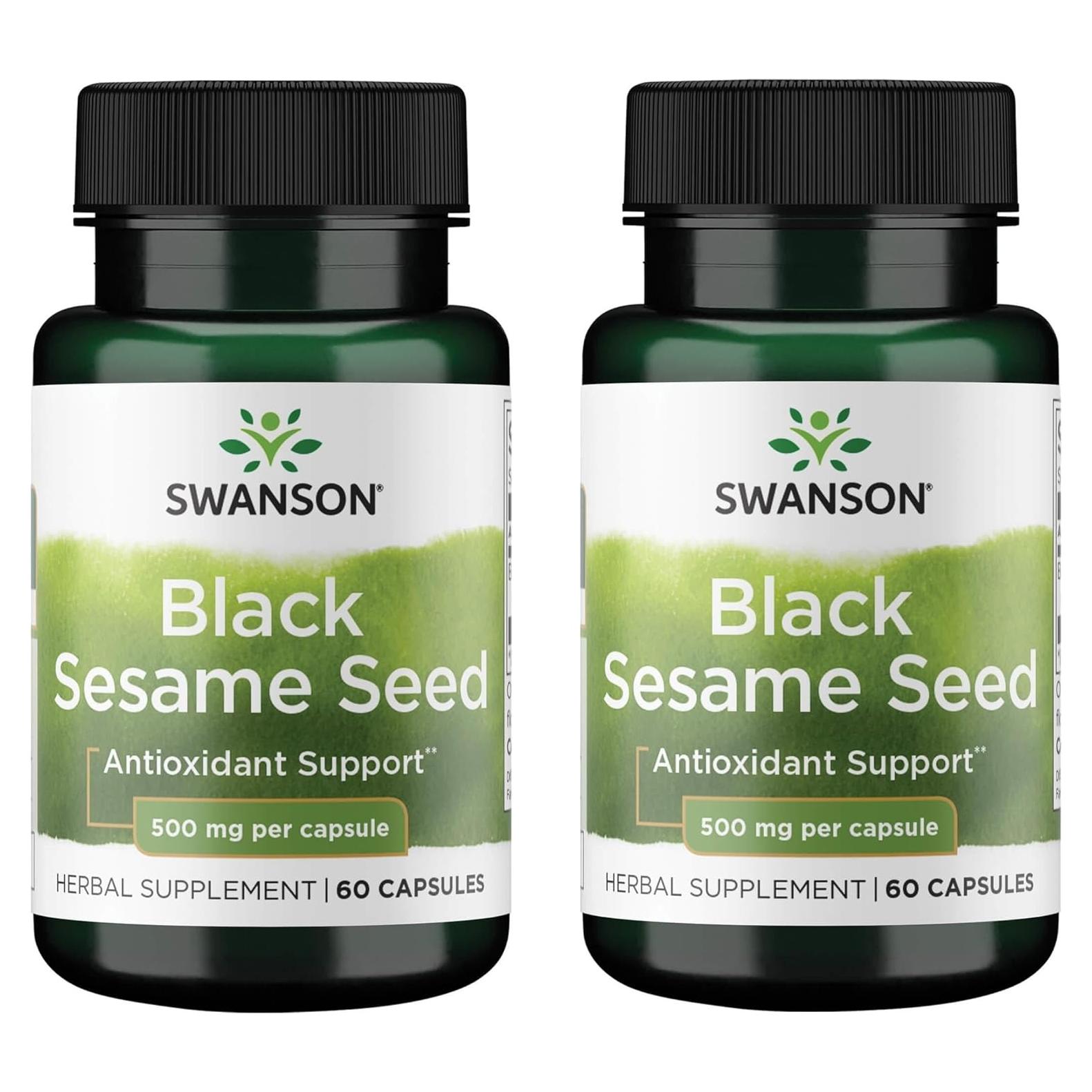 Semilla de Sésamo Negro Swanson 500 mg 60 Cápsulas