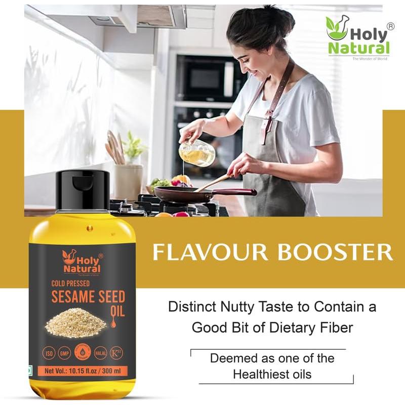 Aceite de Semilla de Sésamo Extra Virgen 300 ml - Prensado en Frío