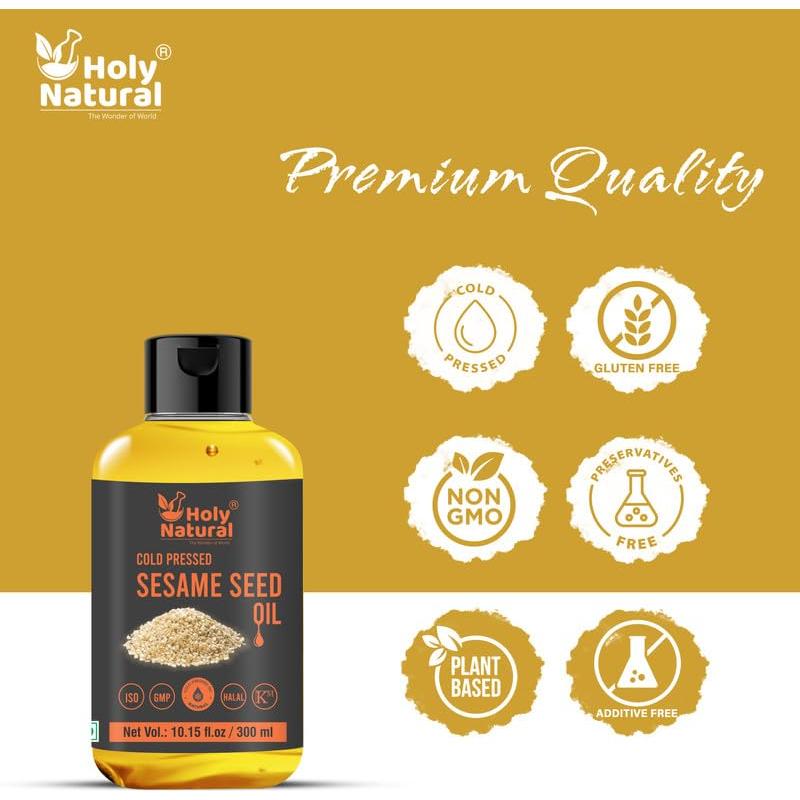 Aceite de Semilla de Sésamo Extra Virgen 300 ml - Prensado en Frío