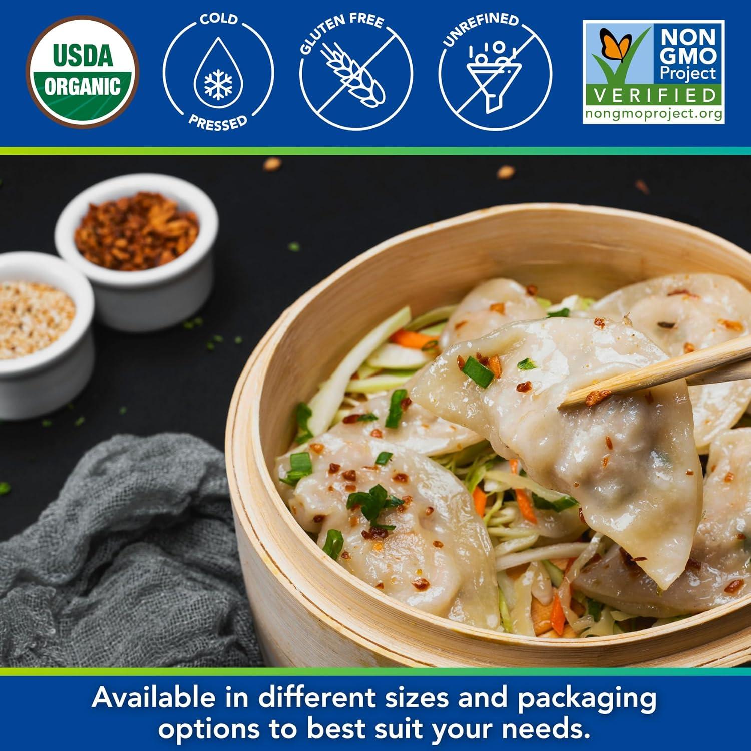 Aceite de Sésamo Tostado Orgánico Kevala 354 ml - Sin Colesterol