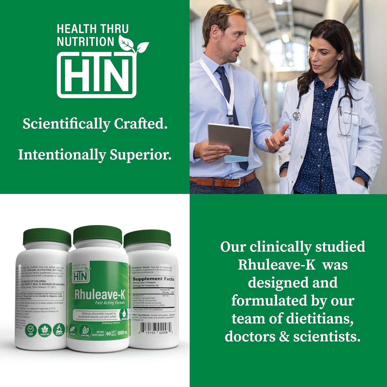 Suplemento Articular Rhuleave-K 1000mg Cúrcuma y Boswellia 60 Cápsulas